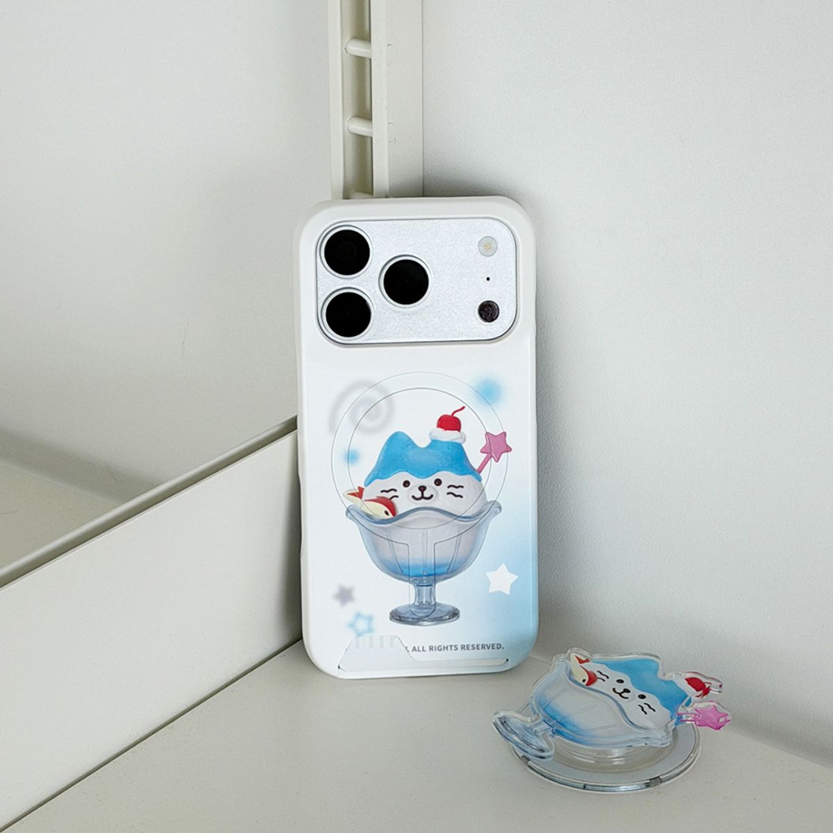 더나인몰(THE NINEMALL) blue sundae hey cat [맥세이프 카드수납 폰케이스]