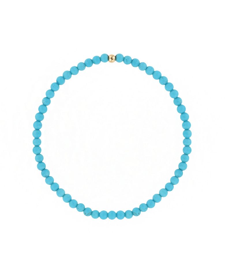 3mm 골든볼 원석 14K 골드 소원 팔찌 LWB26050G