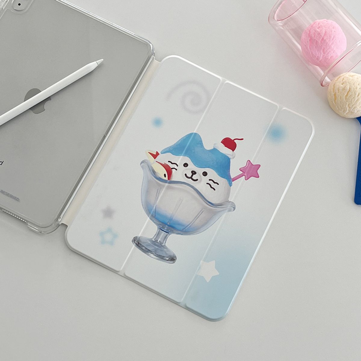 더나인몰(THE NINEMALL) blue sundae hey cat [아이패드 케이스]