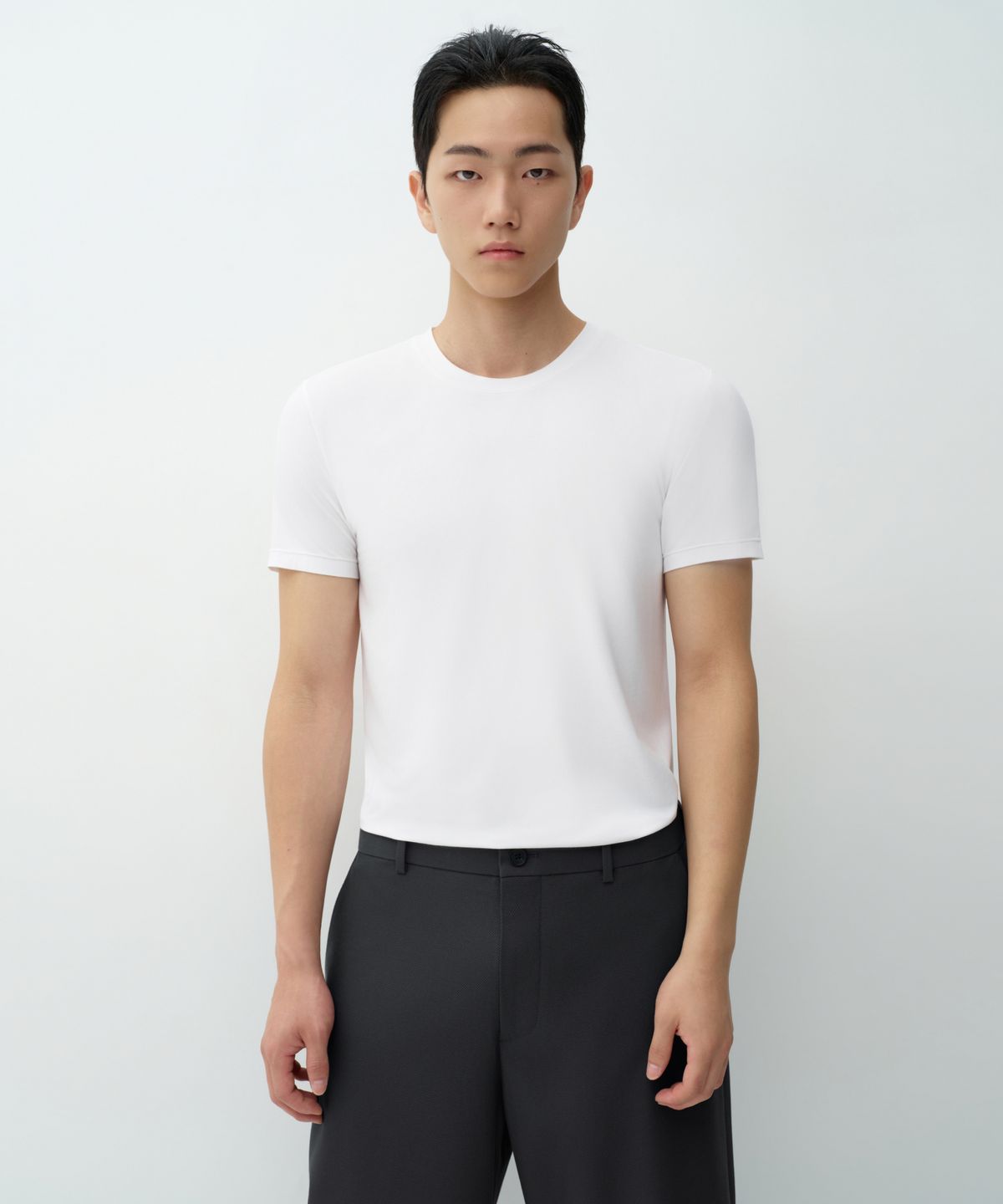 무신사 스탠다드(MUSINSA STANDARD) [힛탠다드] 크루 넥 반소매 언더셔츠 [화이트]
