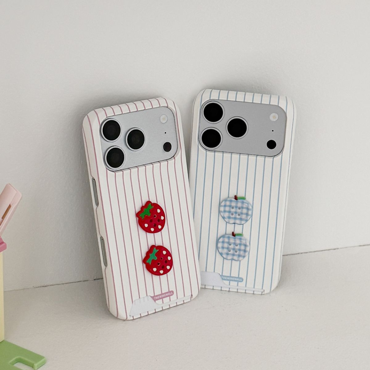 더나인몰(THE NINEMALL) fruit button [파츠+카드수납 폰케이스]