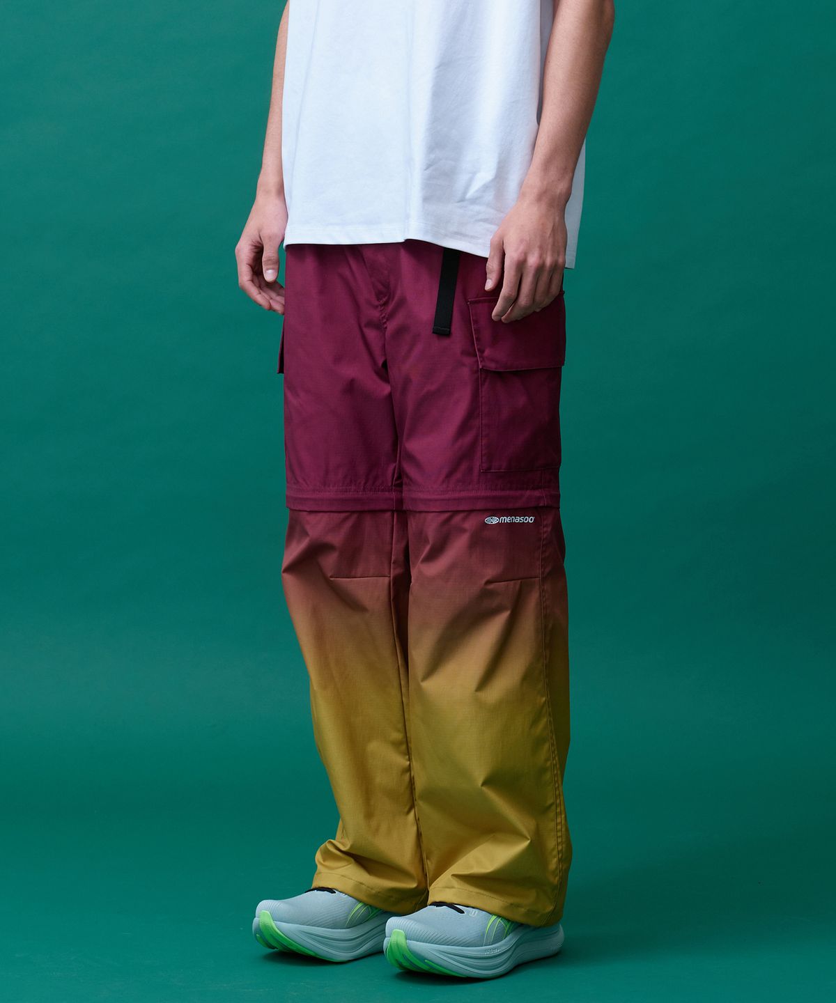 미나수(MENASOO) Gradient Convertible Hiking Pants_Red