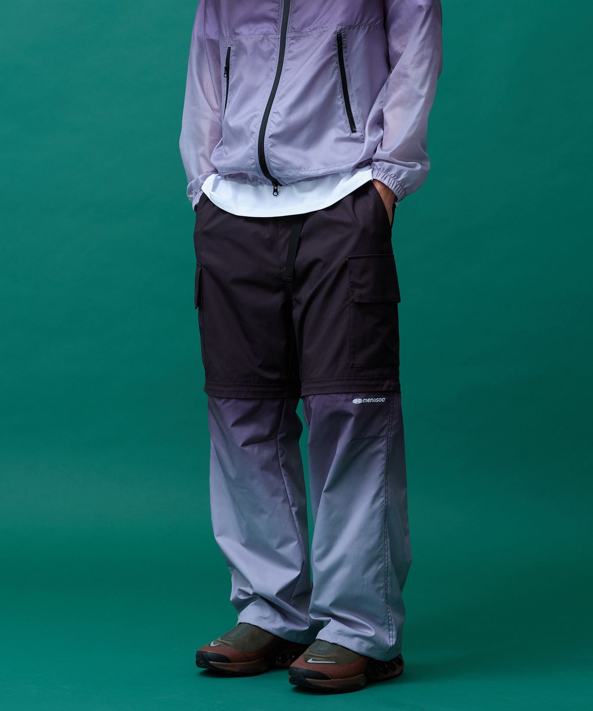 미나수(MENASOO) Gradient Convertible Hiking Pants_Black