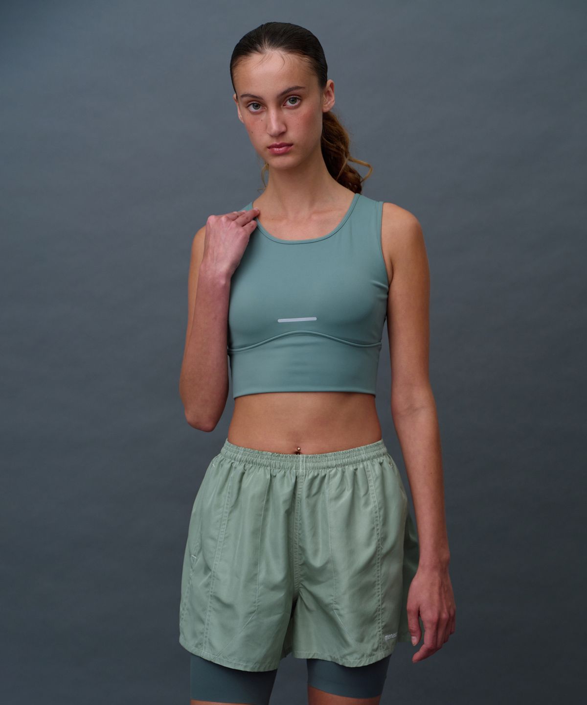 미나수(MENASOO) Pace Hold Sport Bra Top_Mint