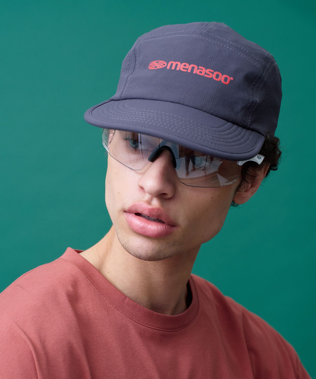 미나수(MENASOO) MNS Running Sports Short Brim Cap_Charcoal