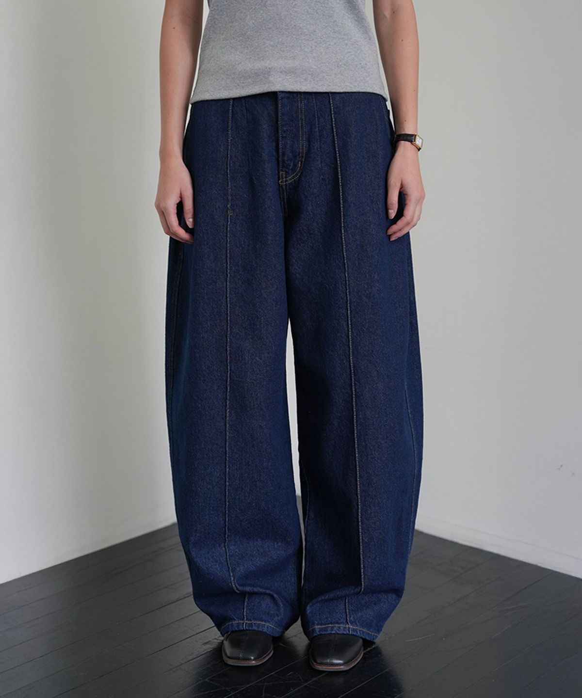 더밀루이(THEMILUI) Argonne denim jeans (Deep blue)