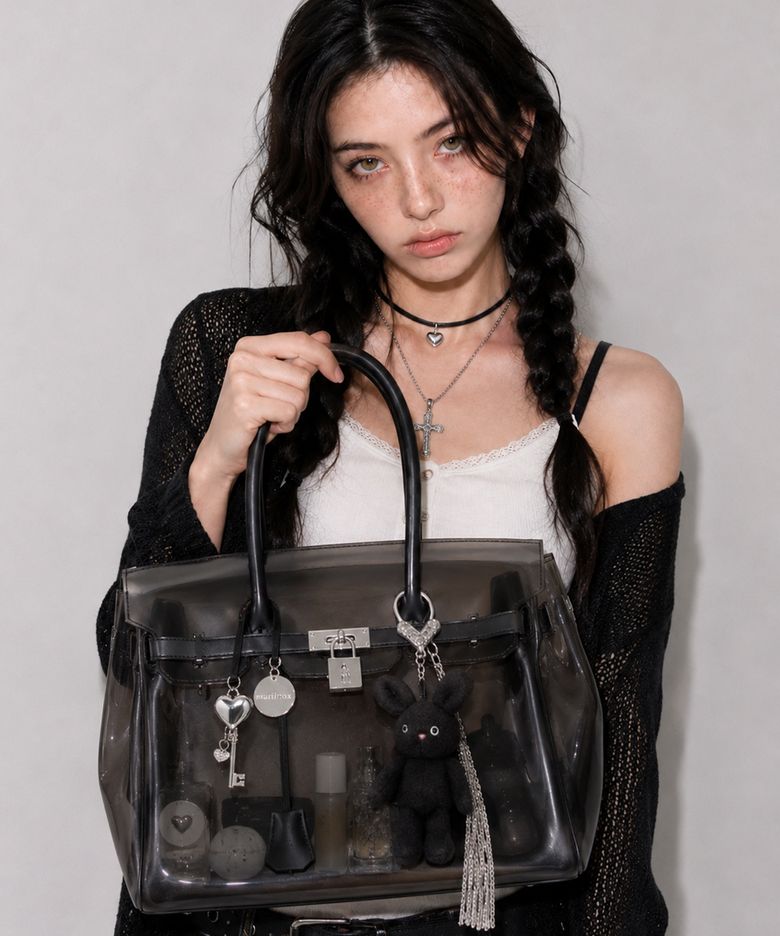 Jelly Keyring Bag - black