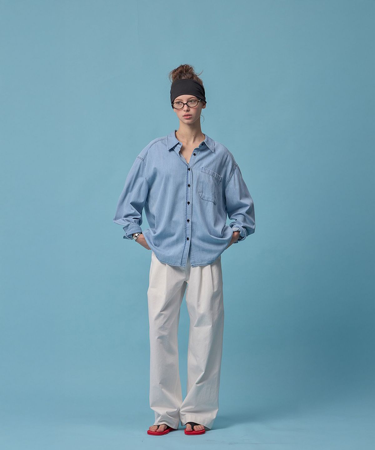 더밀루이(THEMILUI) free denim shirt (2color)