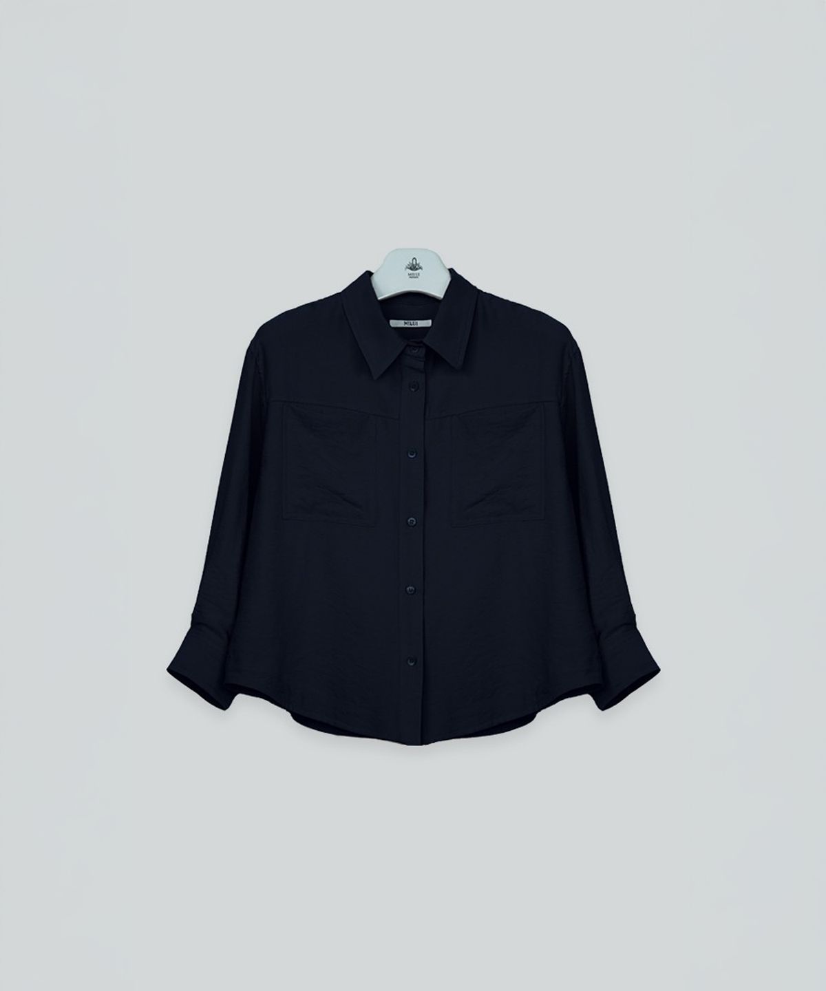 더밀루이(THEMILUI) Firming Blouse (Navy)