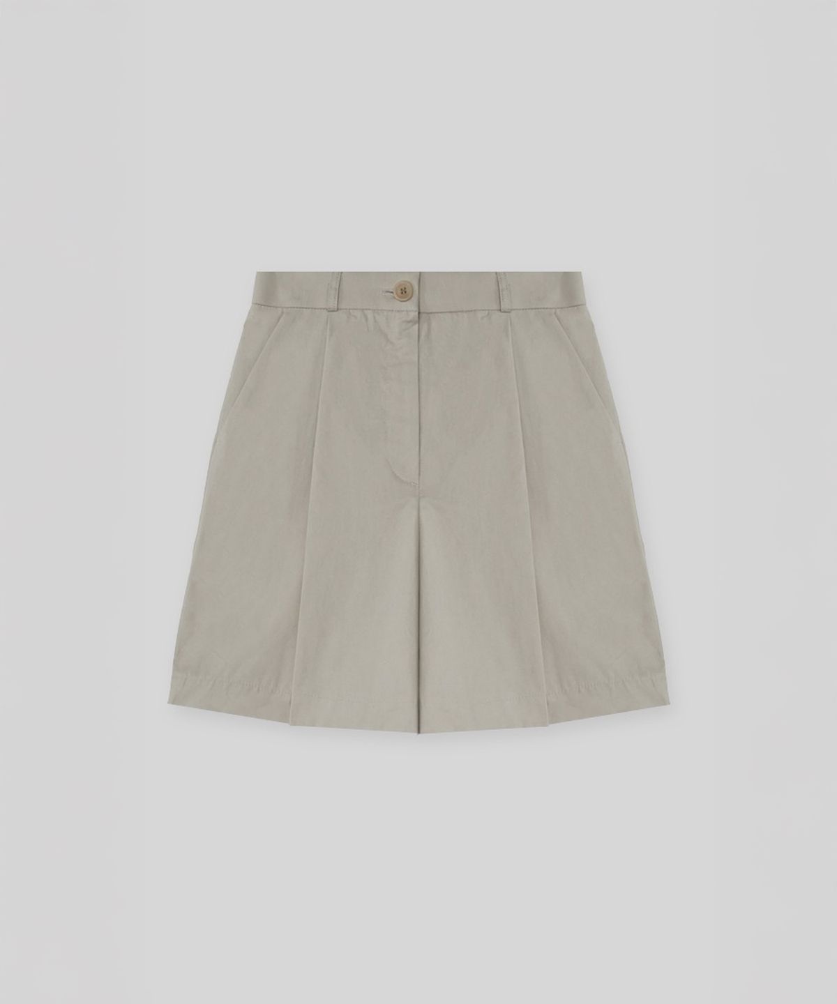 더밀루이(THEMILUI) Basic Cotton Pin Tuck Pants (Beige)