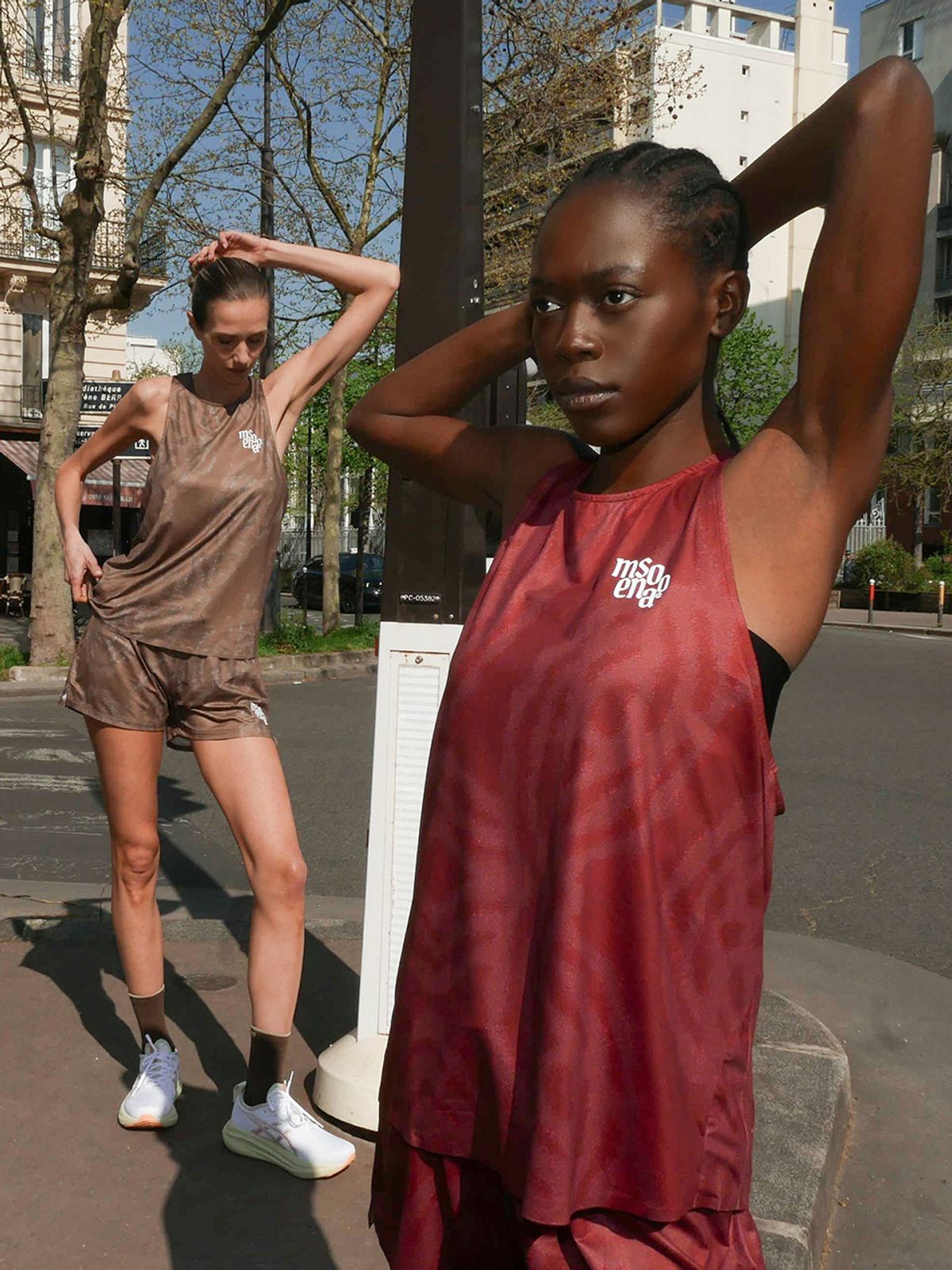 미나수(MENASOO) Unisex Pace Trace Singlet_Red