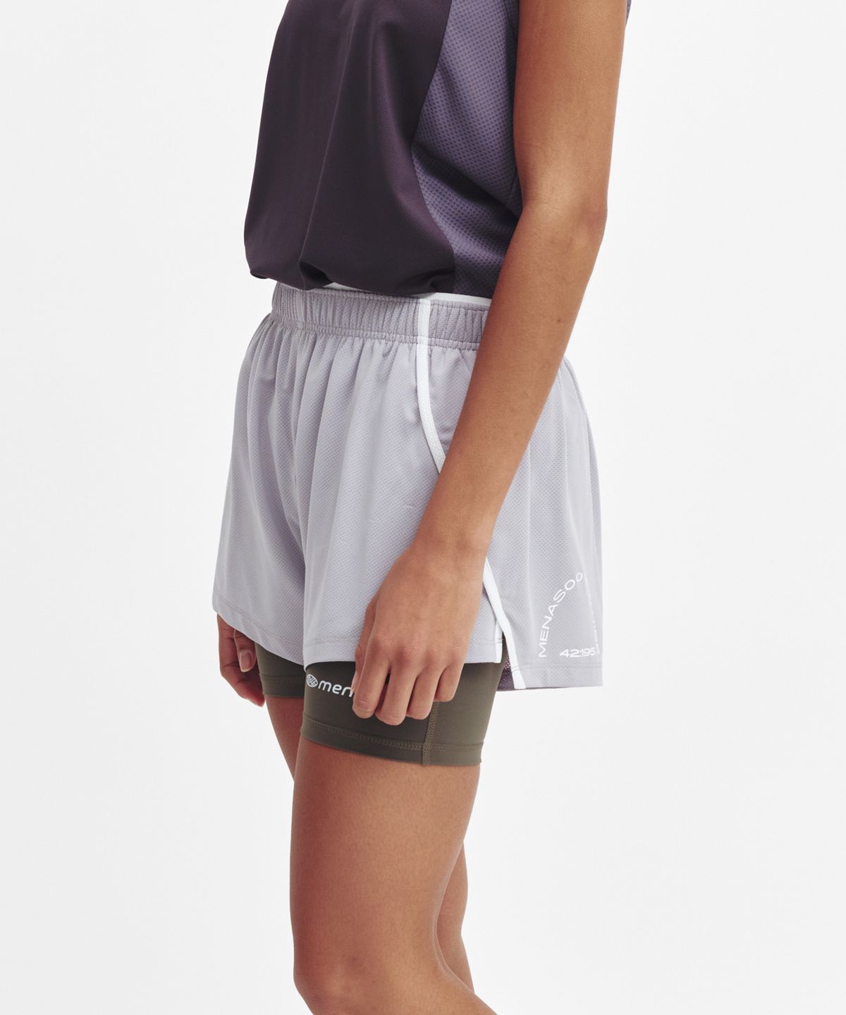 미나수(MENASOO) Mesh Runner Soft Shorts_Gray