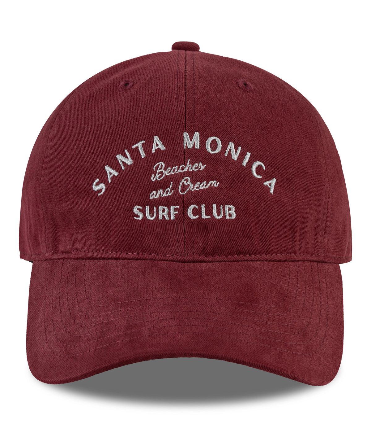 비치스앤크림(BEACHESANDCREAM) SANTA MONICA Cotton Ball cap-burgundy