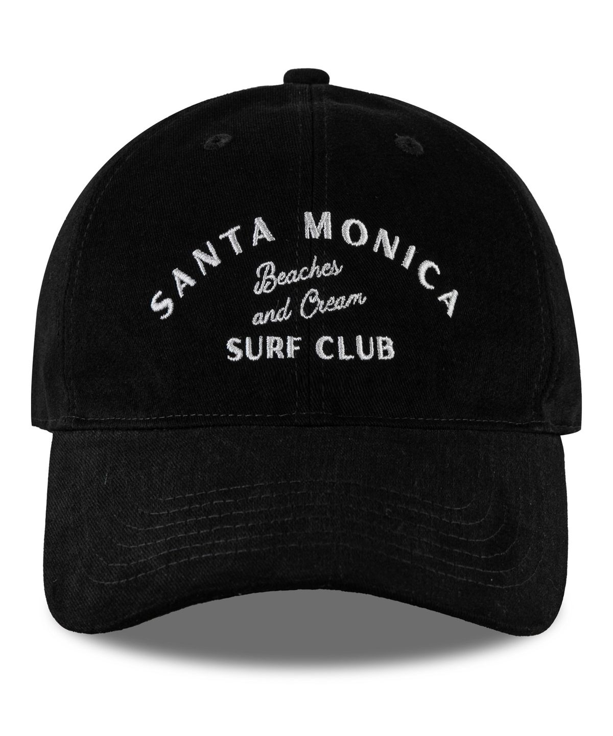 비치스앤크림(BEACHESANDCREAM) SANTA MONICA Cotton Ball cap-black