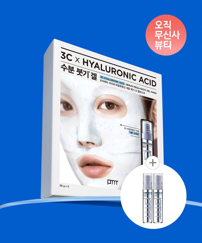쓰리씨-히알루론산 세럼 메가 샷 겔마스크 세트 (36g*5)