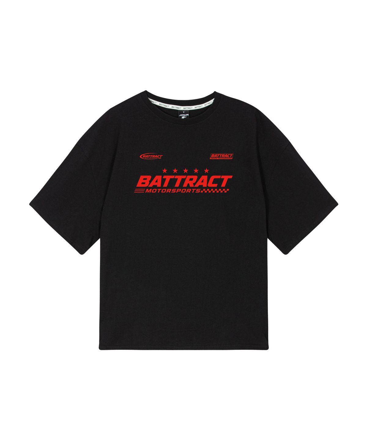 베트랙트(BATTRACT) 모터 스포츠 오버핏 반팔티 [BLACK]