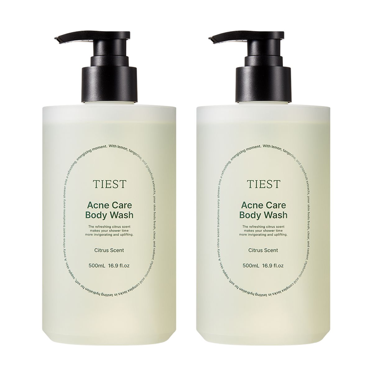 클렙튼(KLEPTON) 티에스트 아크네케어 시트러스 바디워시 약산성 여드름케어 500ml x 2개
