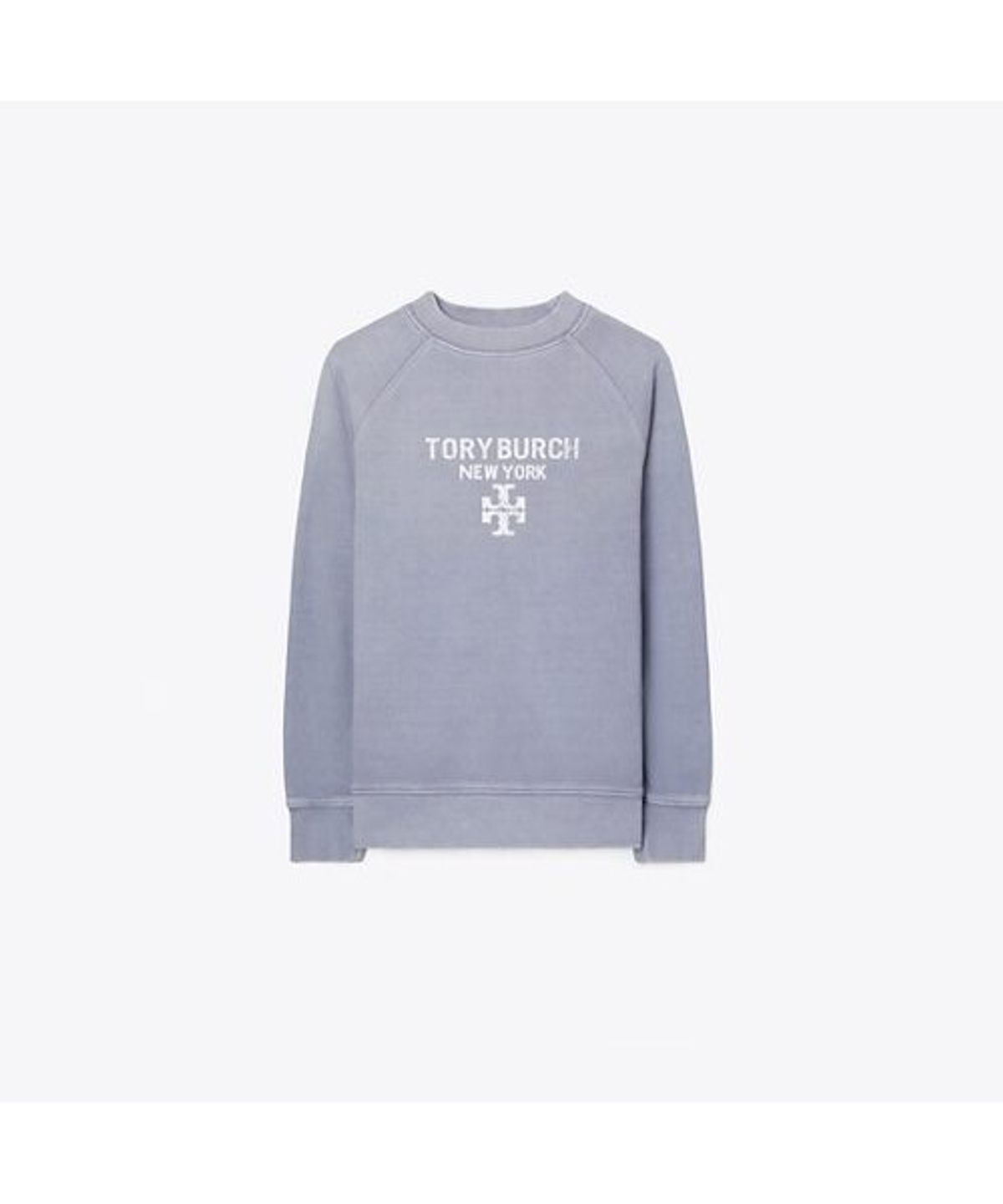 토리버치(TORYBURCH) 디스트레스드 코튼 스웨셔츠 - 베이퍼 블루