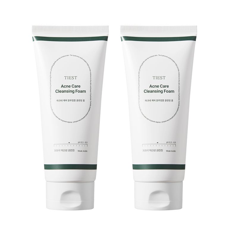 티에스트 아크네케어 블루컴플 클렌징폼 약산성 여드름 저자극 세안제 180ml x 2개