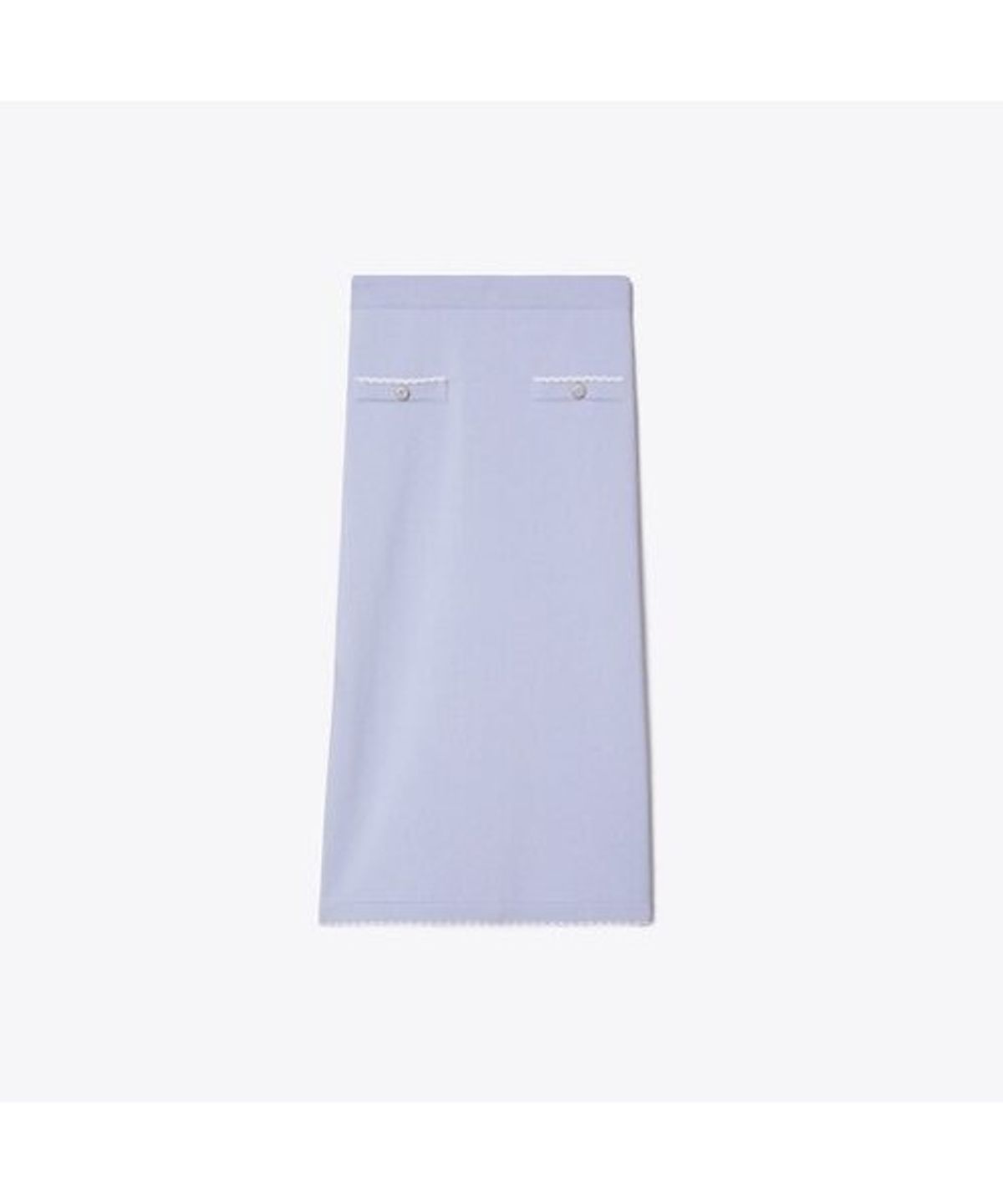토리버치(TORYBURCH) 울 스캘럽 스커트 - 페일 블루 / 뉴 아이보리