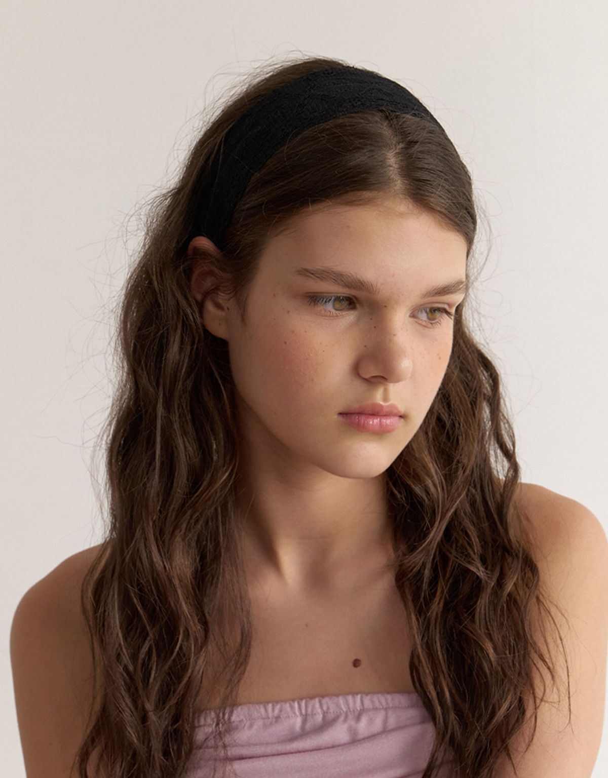 카인더베이비(KINDABABY) sheer lace headband - black
