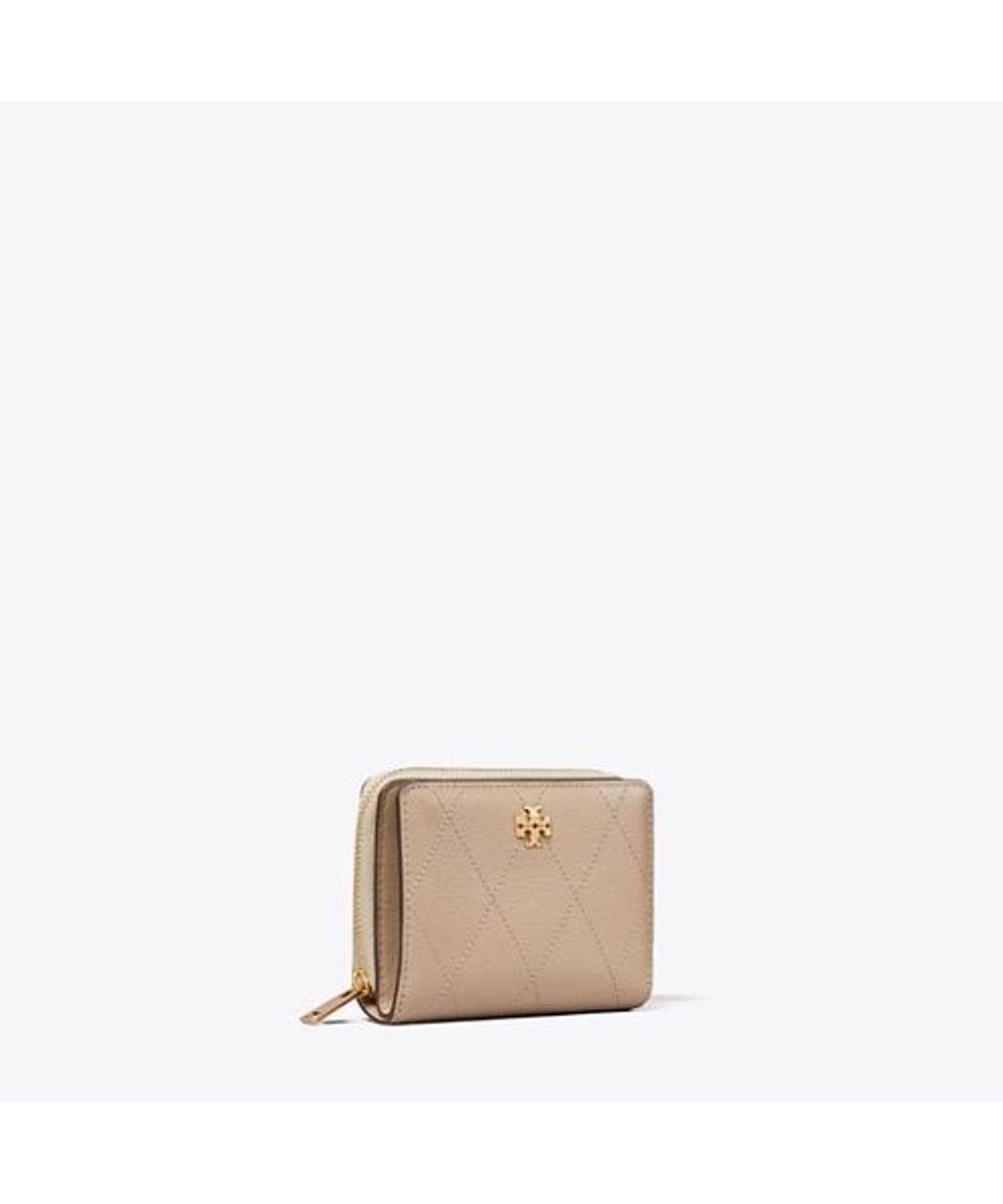 토리버치(TORYBURCH) 찰리 퀼티드 바이폴드 월렛 - 소프트 시멘트