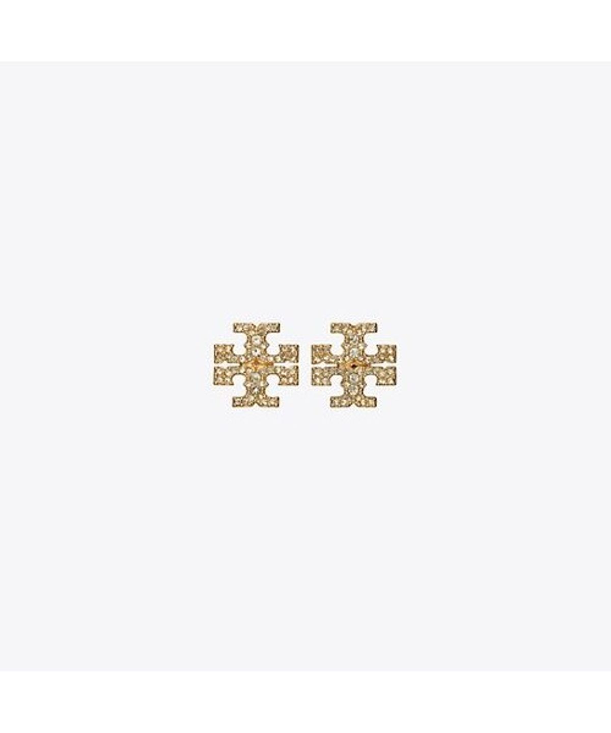 토리버치(TORYBURCH) 아이콘 파베 스터드 이어링 - 토리 골드 / 크리스탈