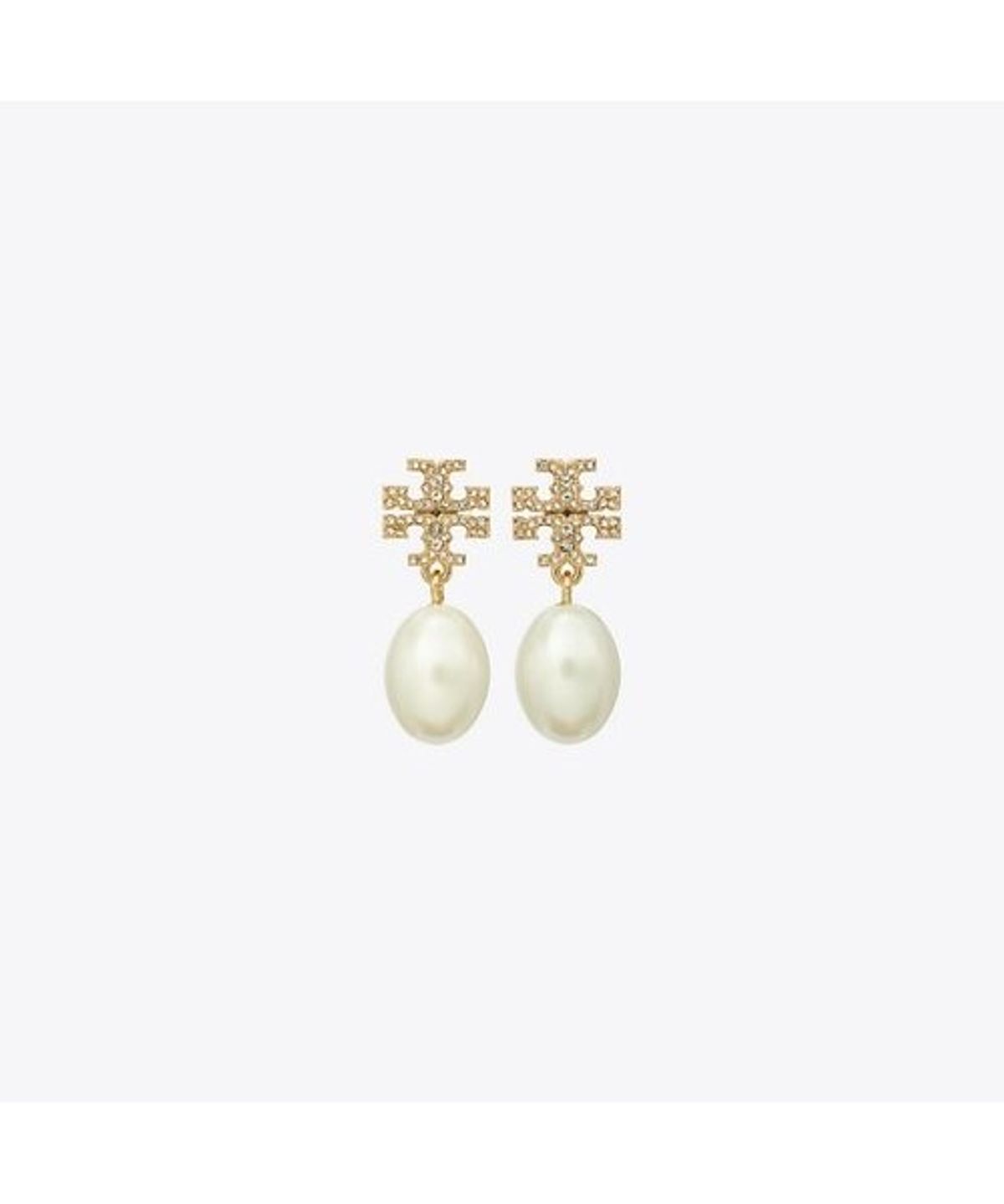 토리버치(TORYBURCH) 문댄스 펄 앤 파베 드롭 이어링 - 토리 골드 / 펄