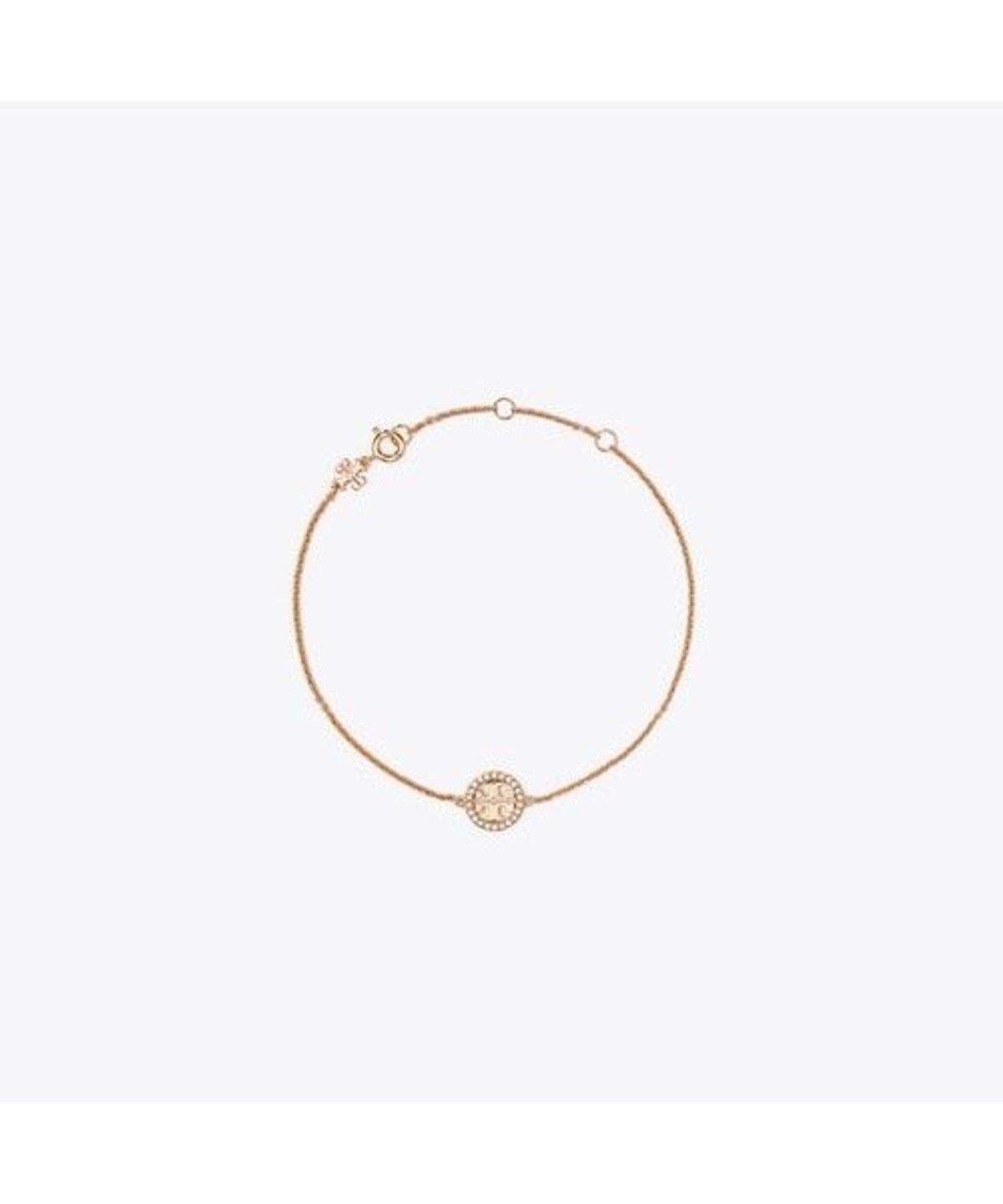 토리버치(TORYBURCH) 델리케이트 아이콘 파베 체인 브레이슬릿 - 로즈 골드 / 크리스탈