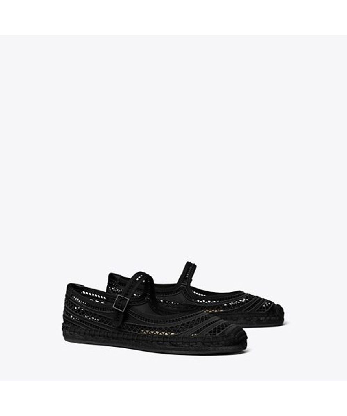 토리버치(TORYBURCH) 오픈 위브 메리 제인 에스파드리유 - 퍼펙트 블랙