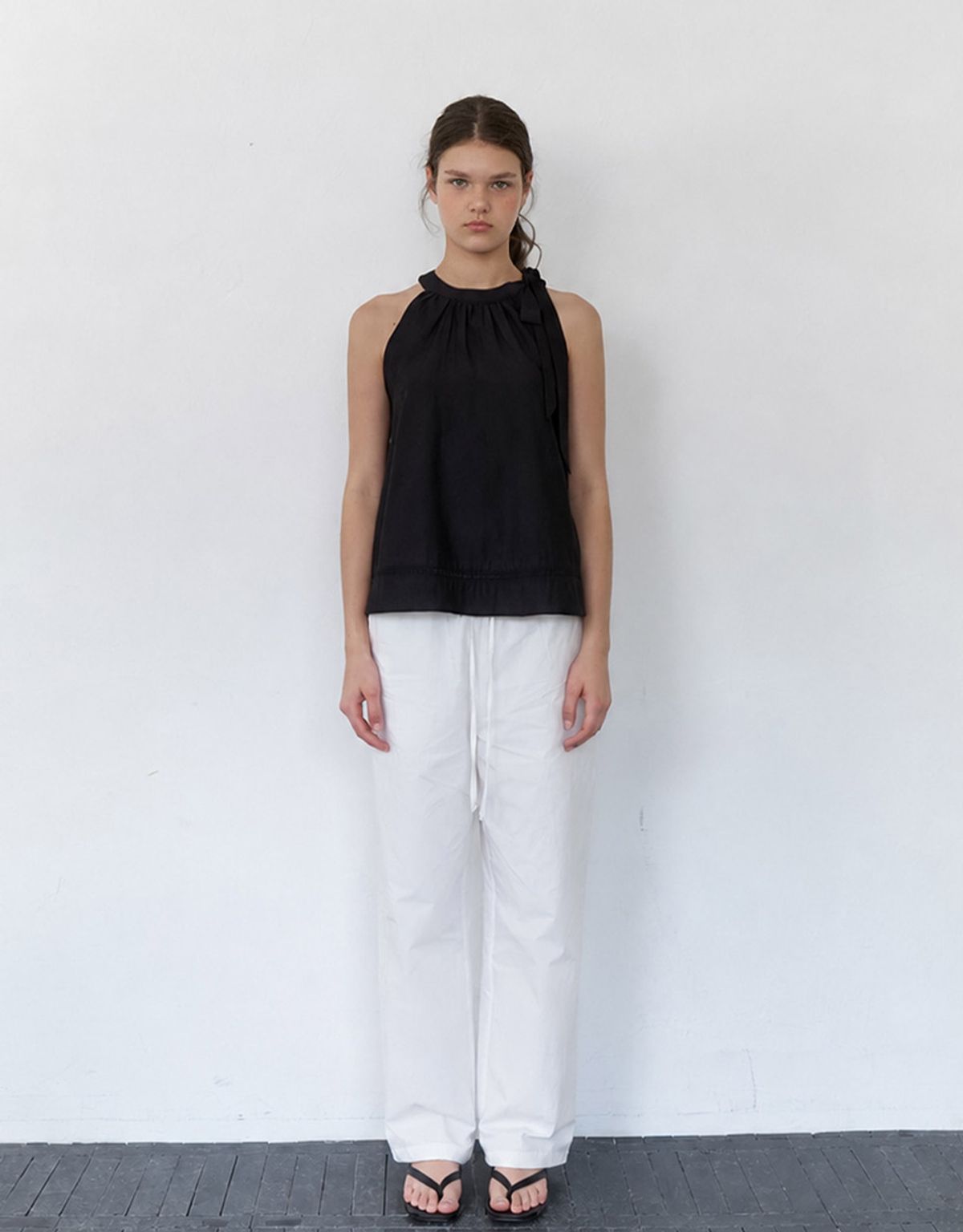 카인더베이비(KINDABABY) lace line nylon pants - off white