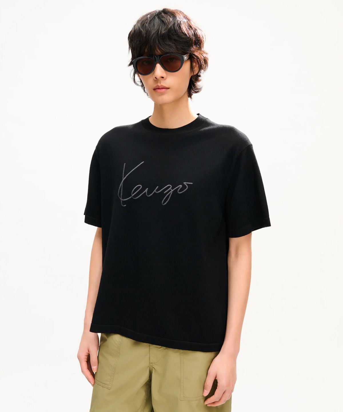 겐조(KENZO) 유니섹스 RWS 겐조 시그니처 풀오버 티셔츠_K263AU3402BKX