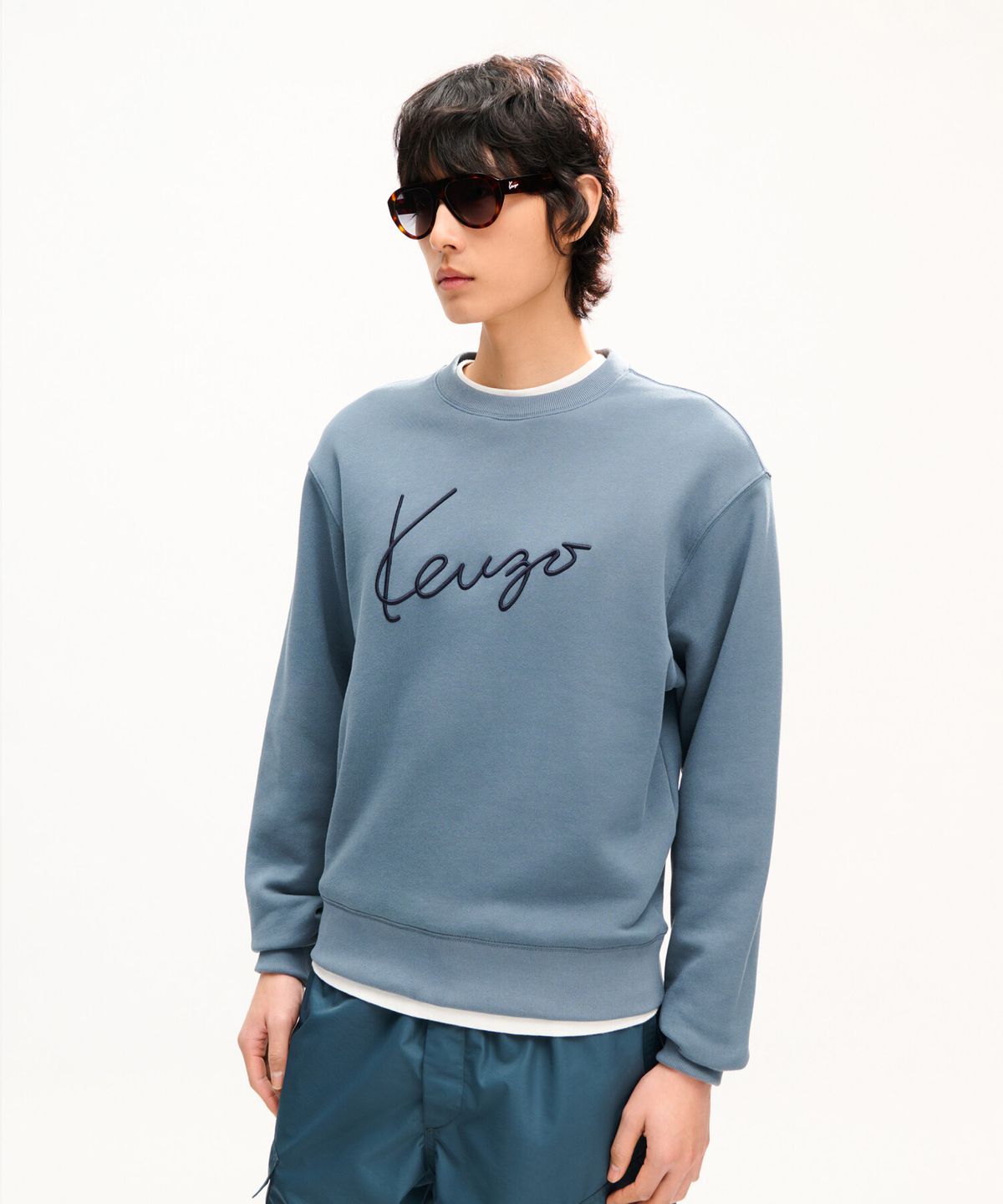 겐조(KENZO) 남성 겐조 시그니처 클래식 스웻셔츠_K263AMW404DGX