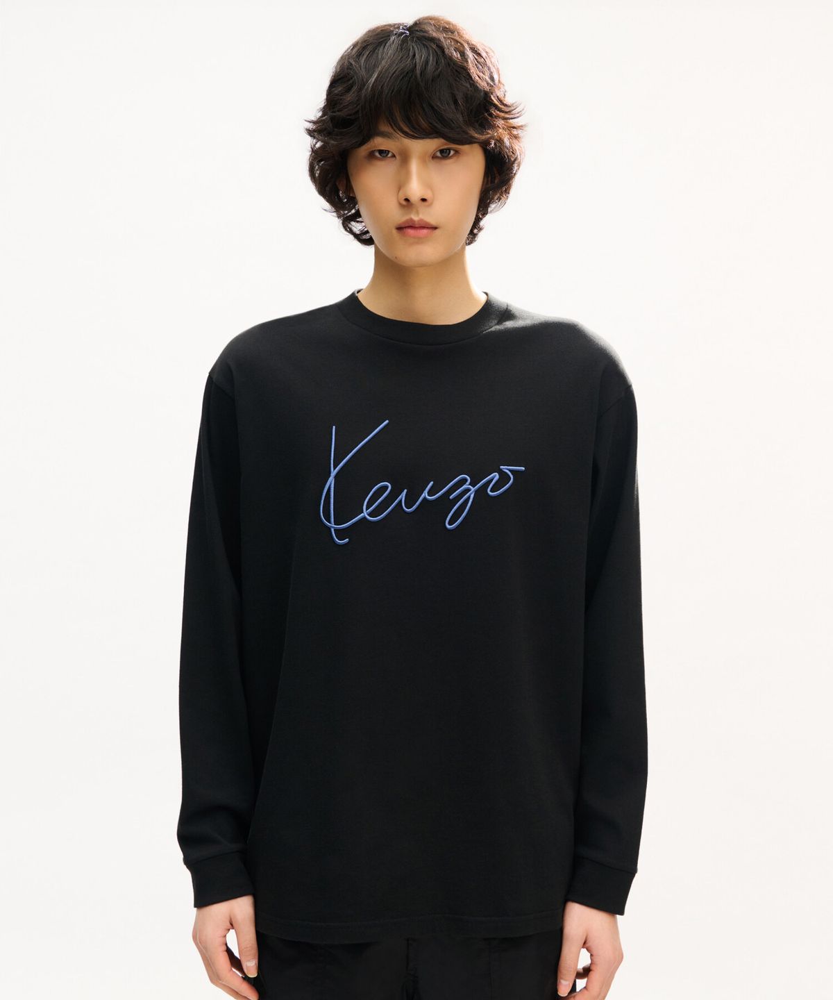 겐조(KENZO) 유니섹스 갓츠 겐조 시그니처 롱 슬리브 티셔츠_K263AUT401BKX