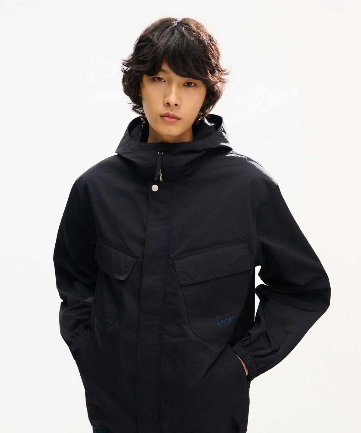 겐조(KENZO) 남성 겐조 시그니처 윈드브레이커_K263AMU406BKX