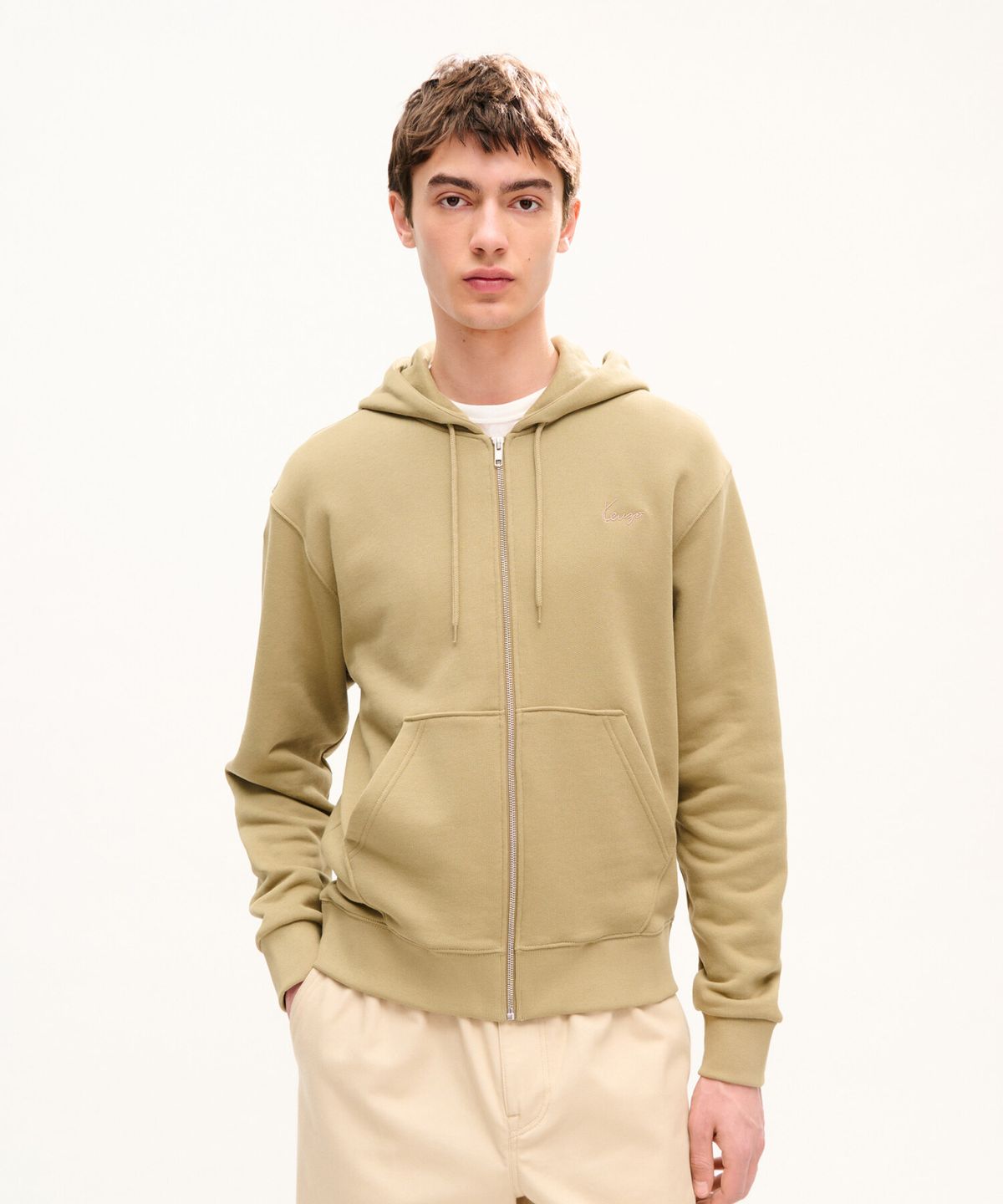 겐조(KENZO) 남성 겐조 시그니처 클래식 집 업 후디_K263AMW402KAX