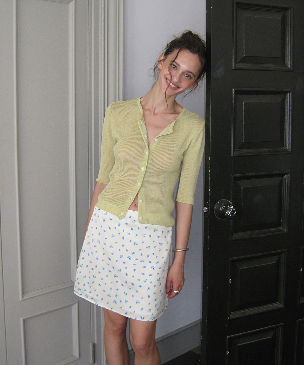 어패럴아카이브(APPAREL ARCHIVE) Lume linen cardigan - Mint