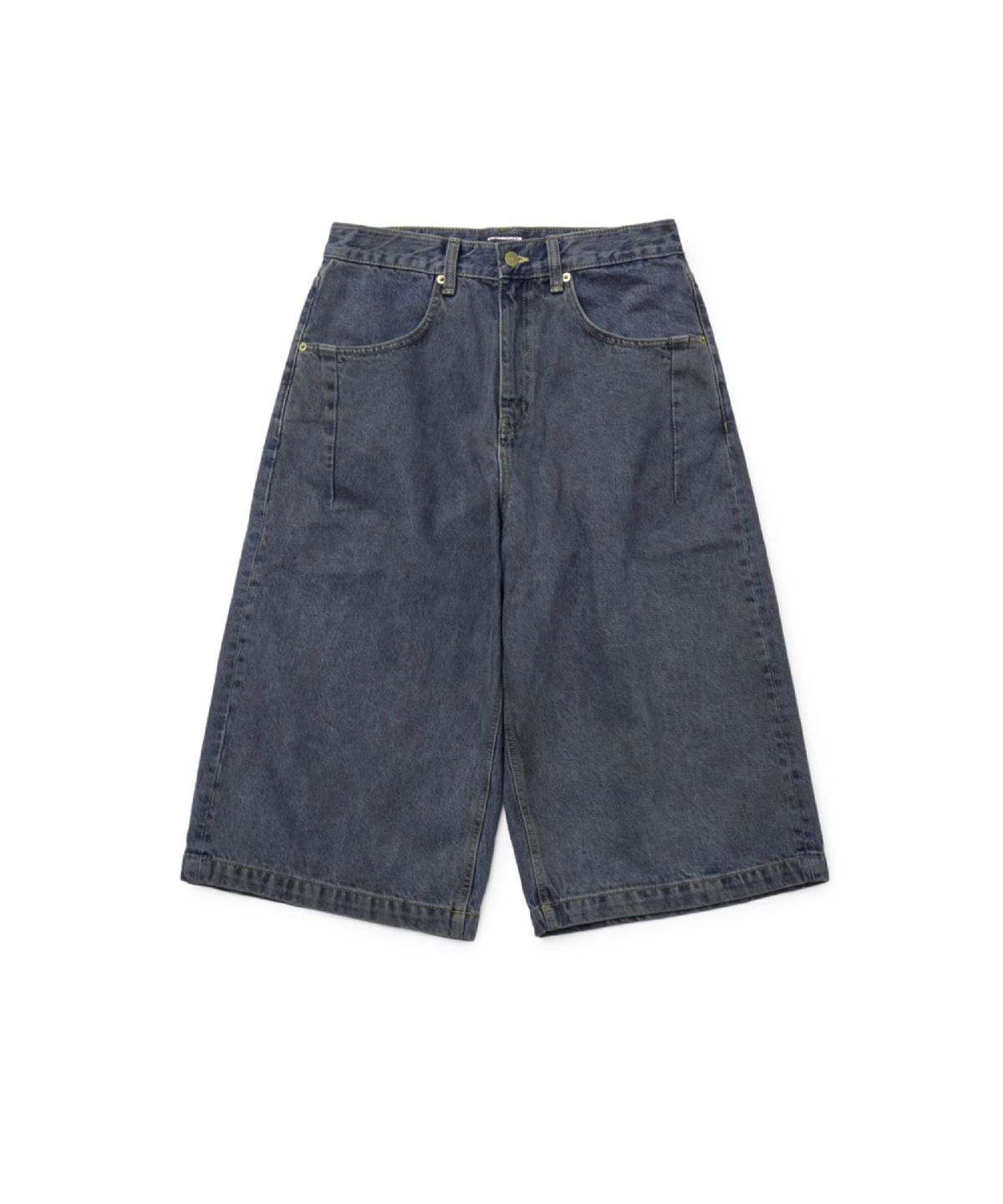 해칭룸(HATCHINGROOM) Bermuda Denim Shorts Over Dyed Dusty Blue