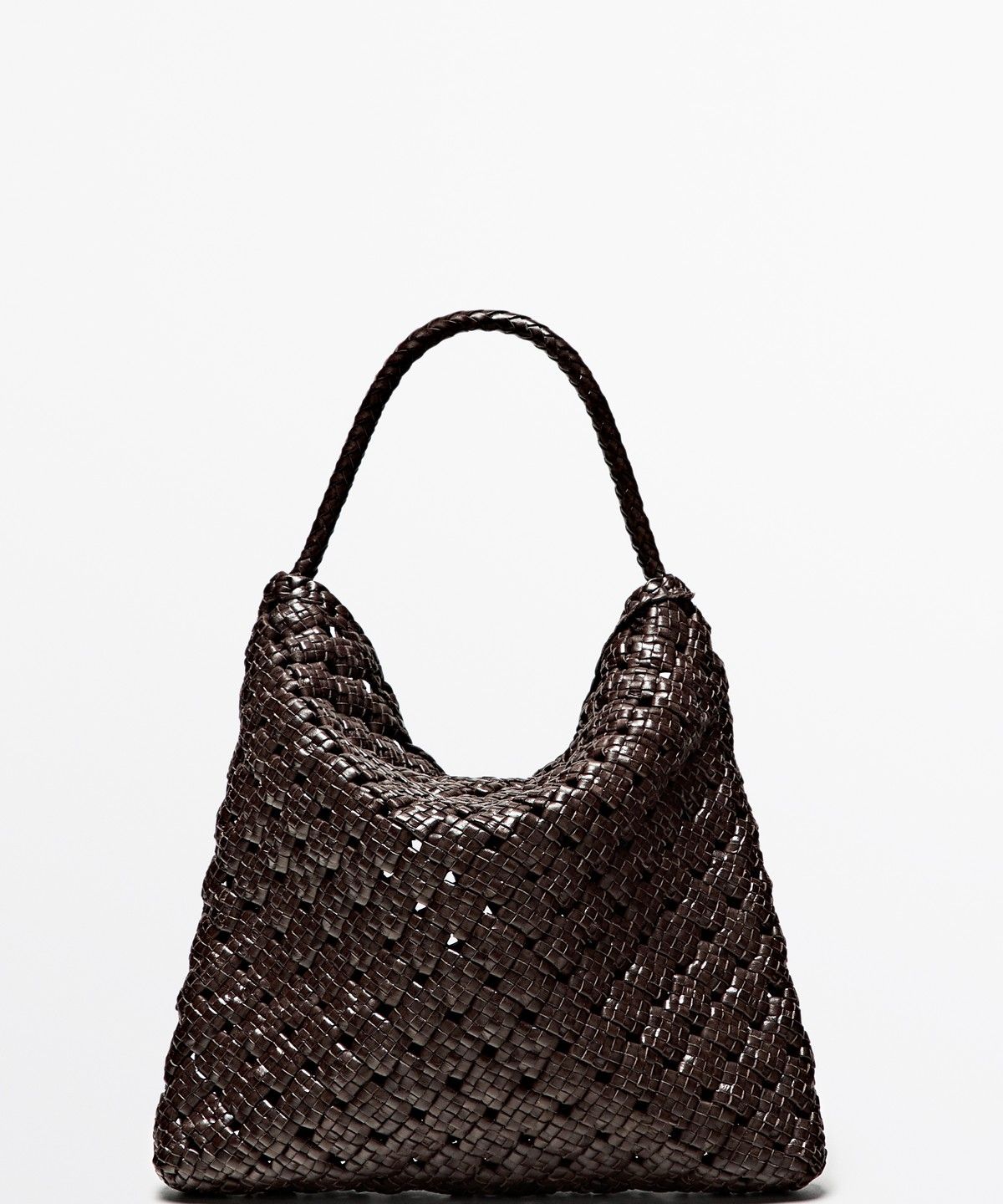 마시모두띠(MASSIMO DUTTI) 미디움 브레이디드 나파 가죽 백