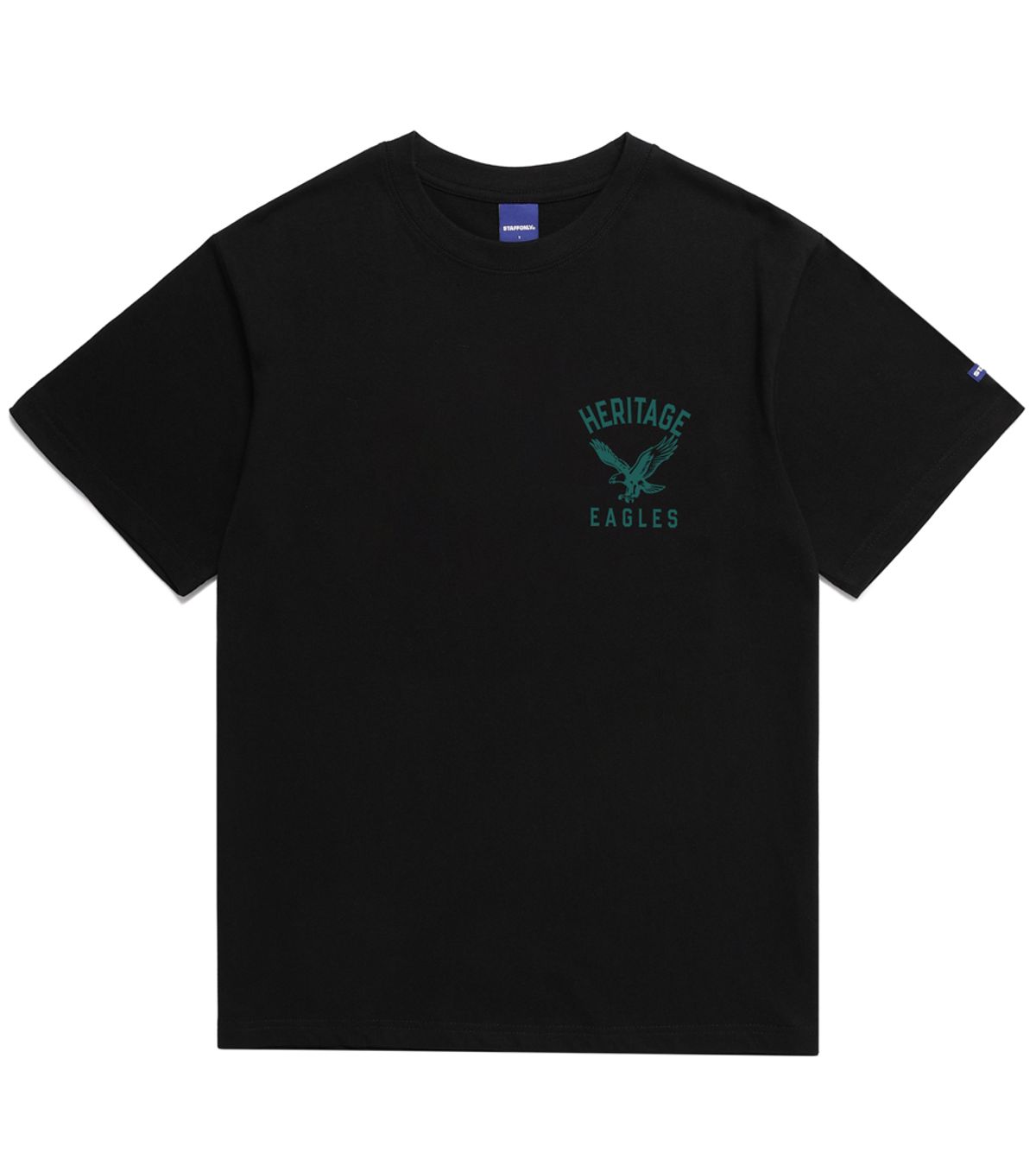 스텝온리(STAFFONLY) HERITAGE EAGLES SMALL SYMBOL TEE  (BLACK)