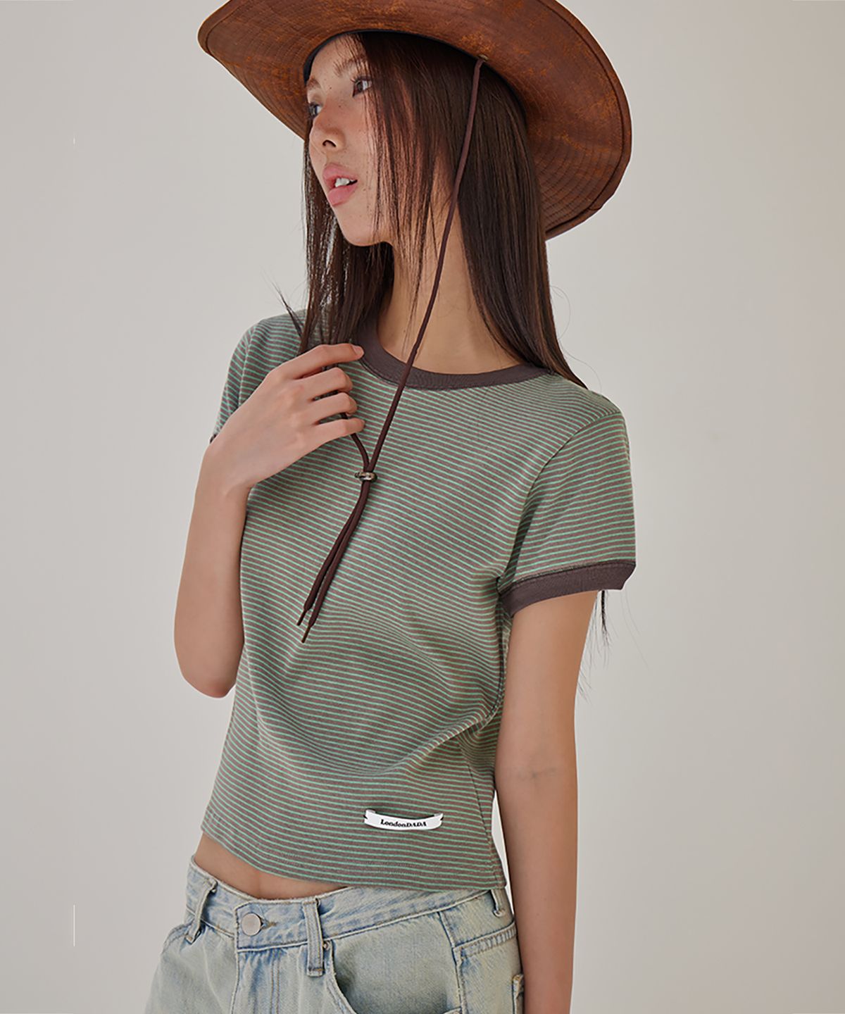 런던다다(LONDONDADA) Essential Ringer T-Shirt, S/T_MINT