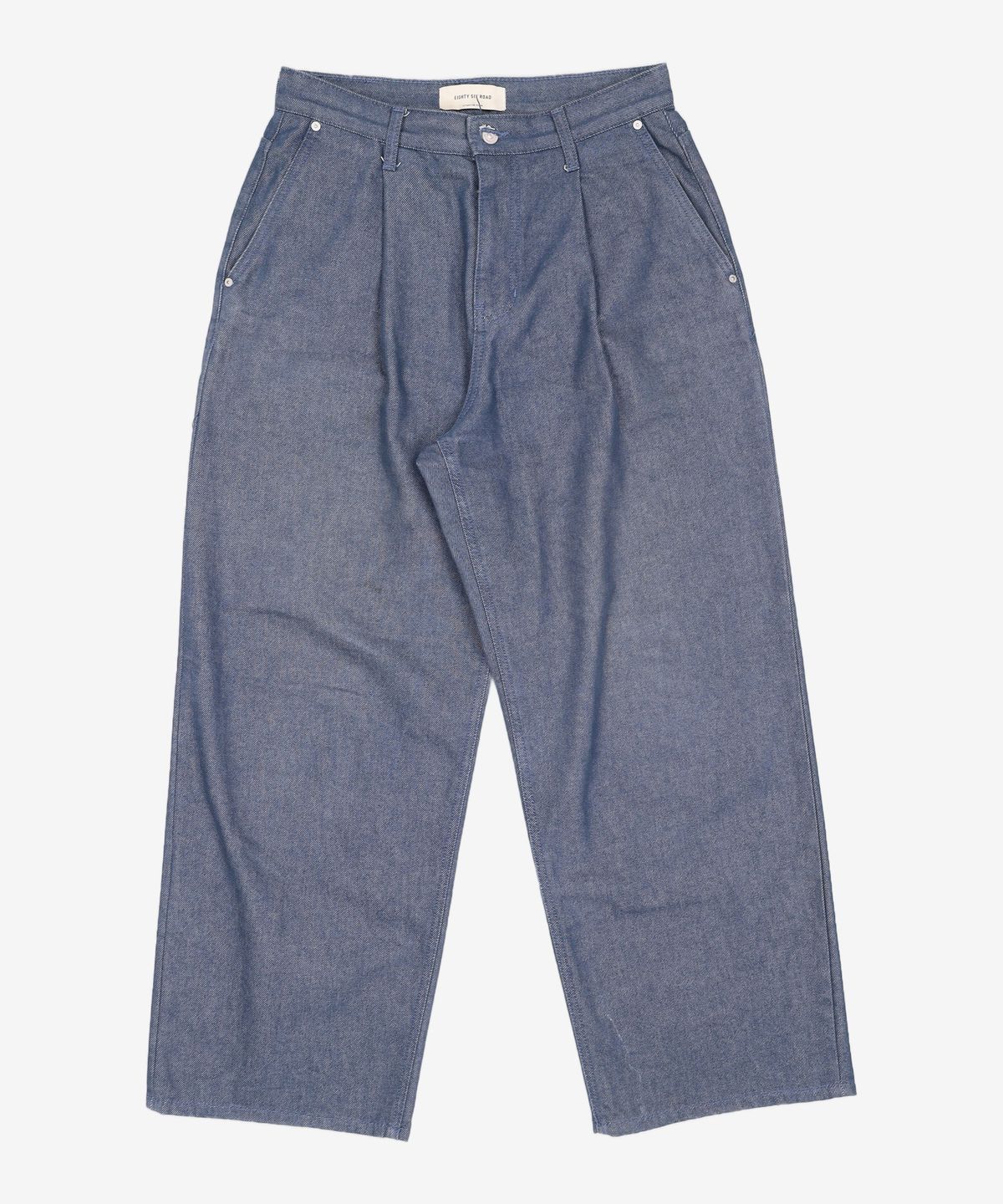 86로드(86ROAD) REAL WIDE ONE TUCK DENIM GREEN BLUE / WIDE 32