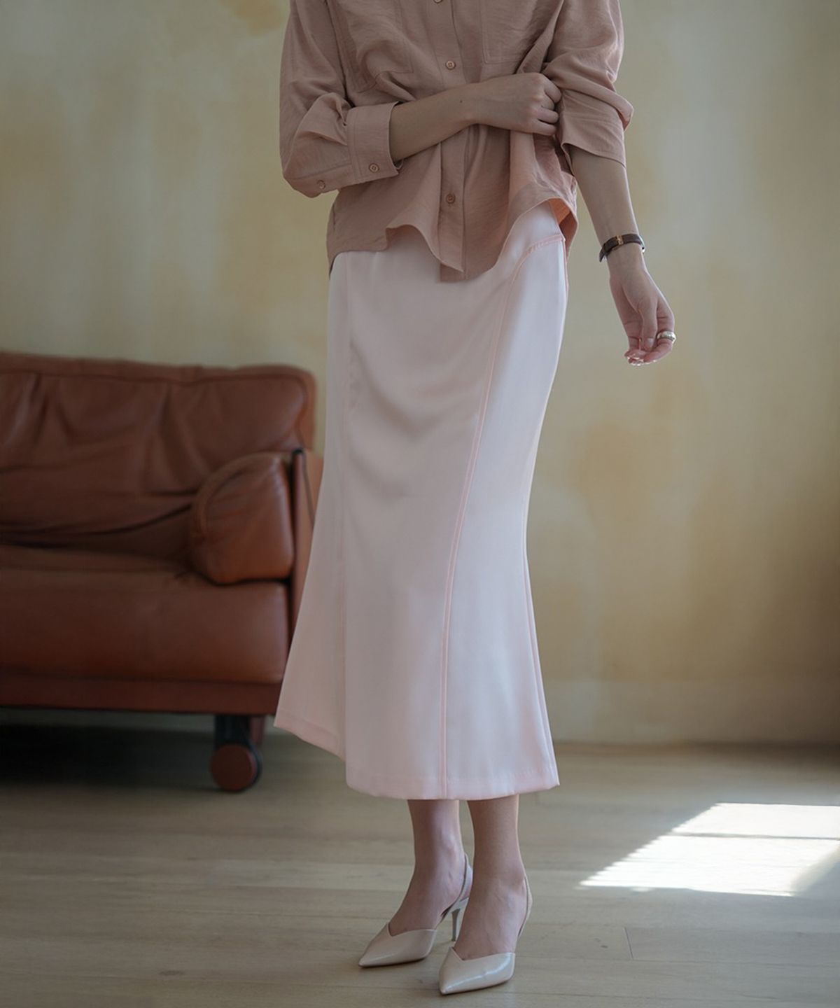 더밀루이(THEMILUI) Bubble skirt (Apricot)