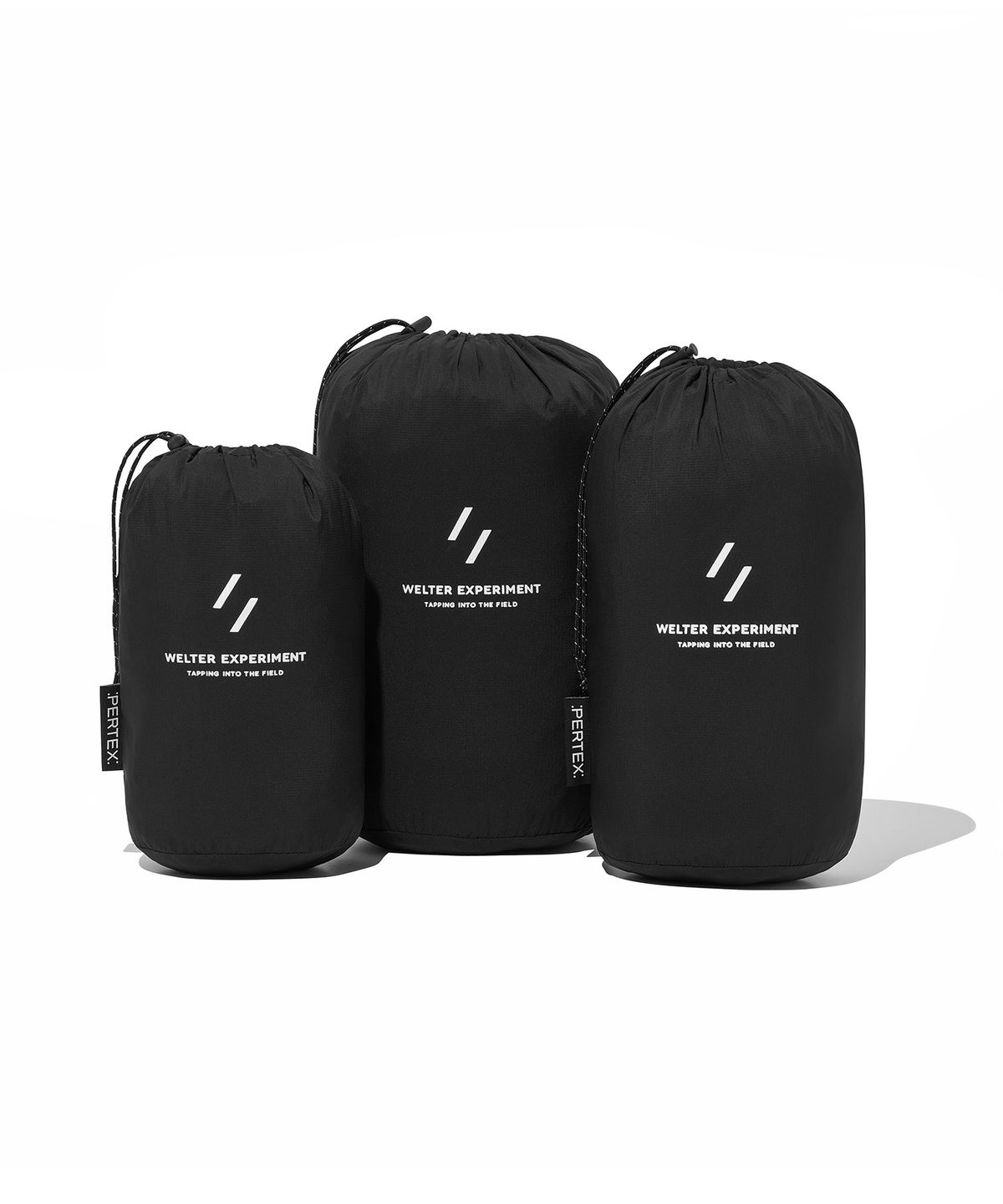 웰터 익스페리먼트(WELTER EXPERIMENT) PERTEX Stuff Bag Black (3L, 5L, 7L)
