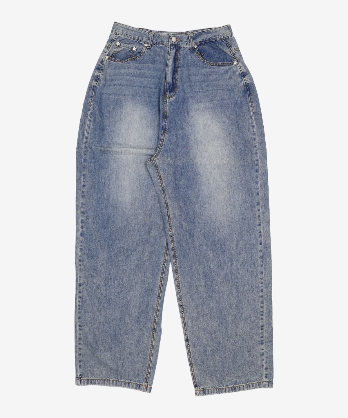 낫포너드(NOT4NERD) Linen Like Relax Fit Denim Pants - Deep Blue L