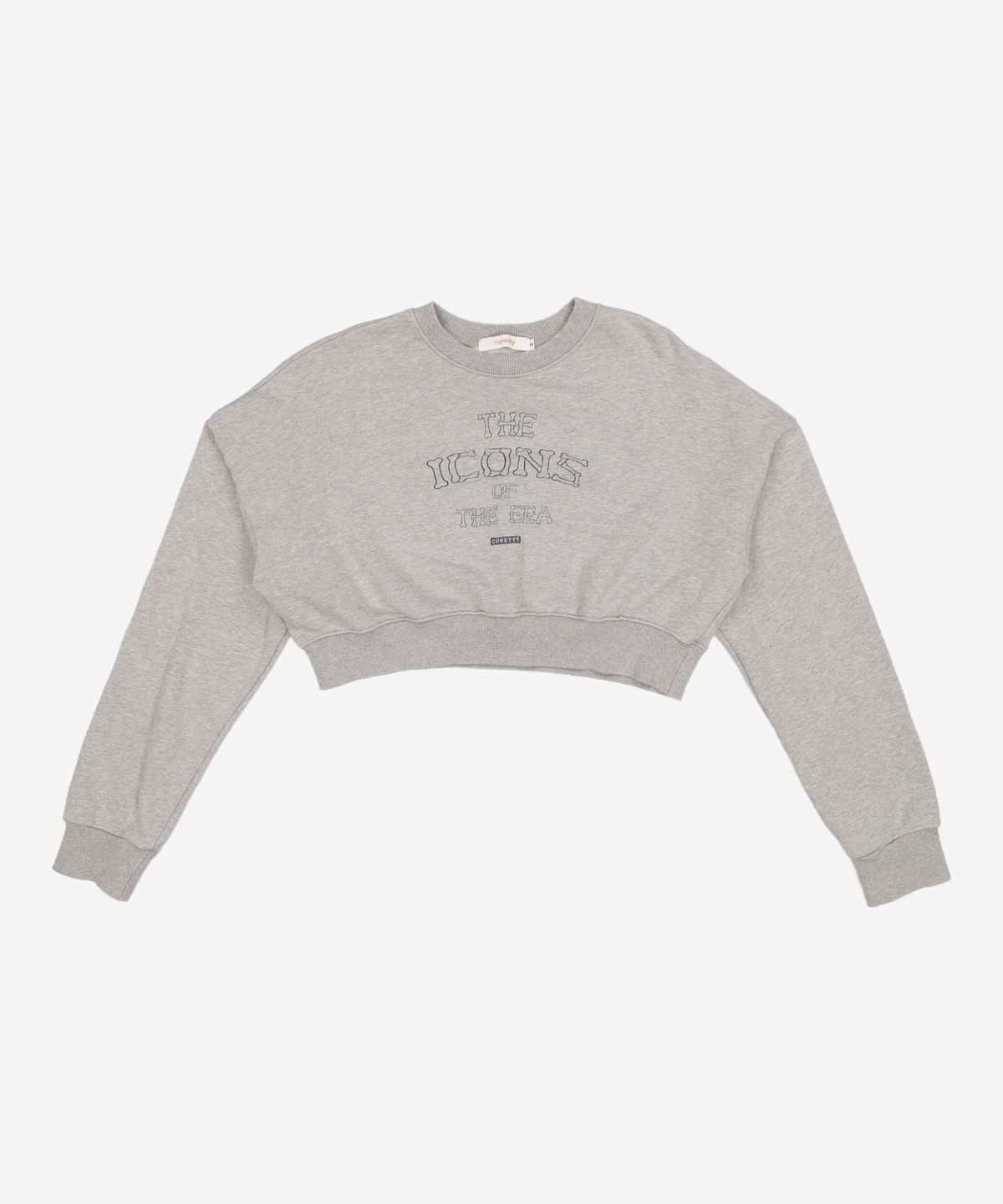 큐리티(CURETTY) C LETTERING CROP SWEATSHIRT_GREY S