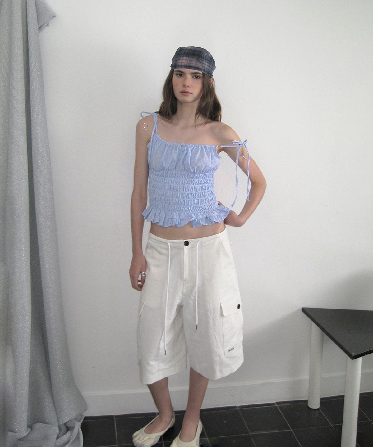 어패럴아카이브(APPAREL ARCHIVE) Siena linen bermuda pants - Ivory