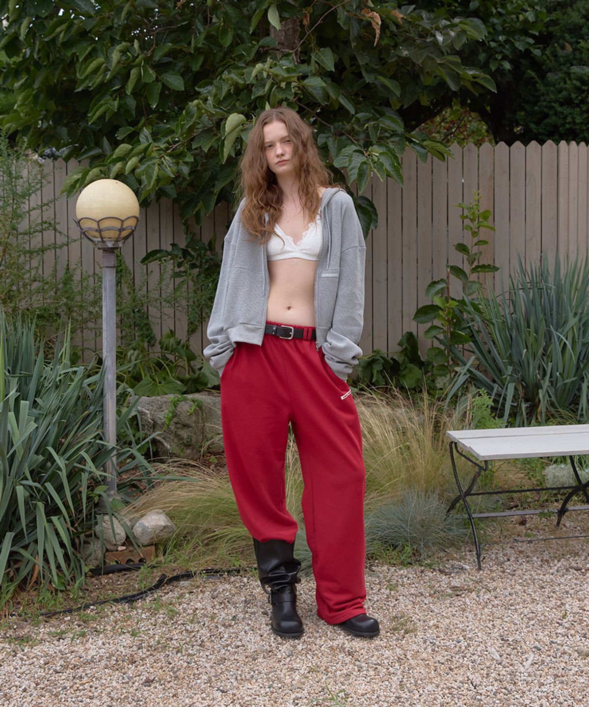 어패럴아카이브(APPAREL ARCHIVE) Zest banding wide pants - Red