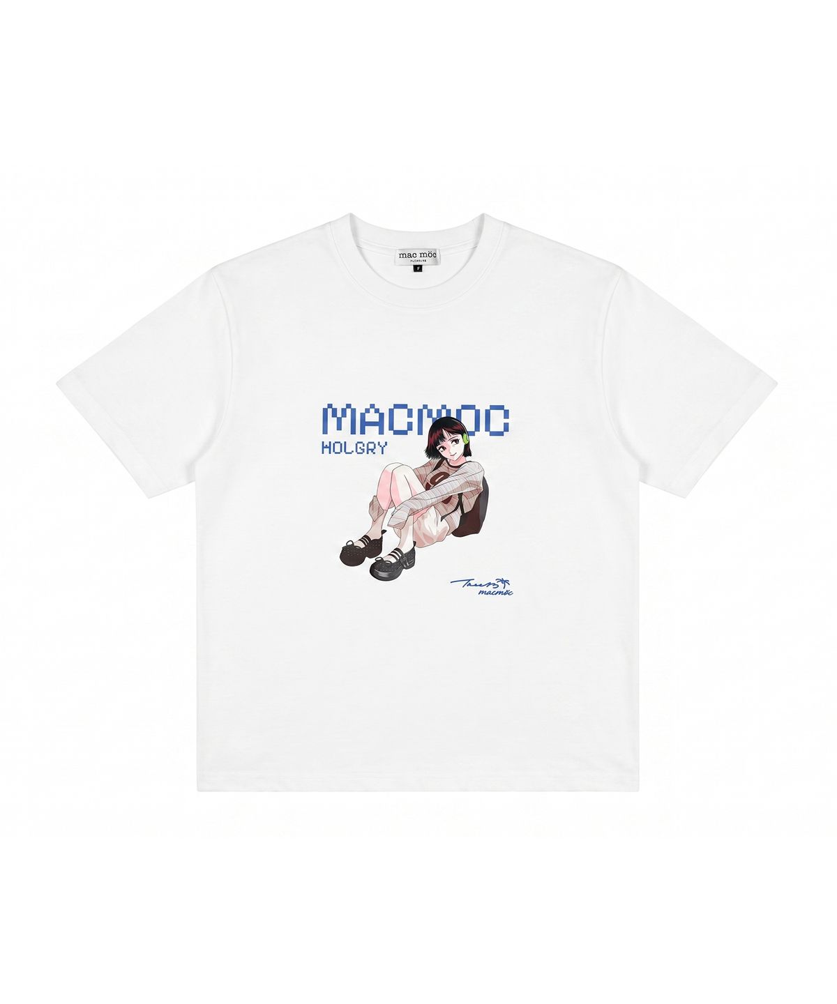 마크모크(MAC MOC) [마크모크X나무13] Ruka 루카 반팔 티셔츠_White