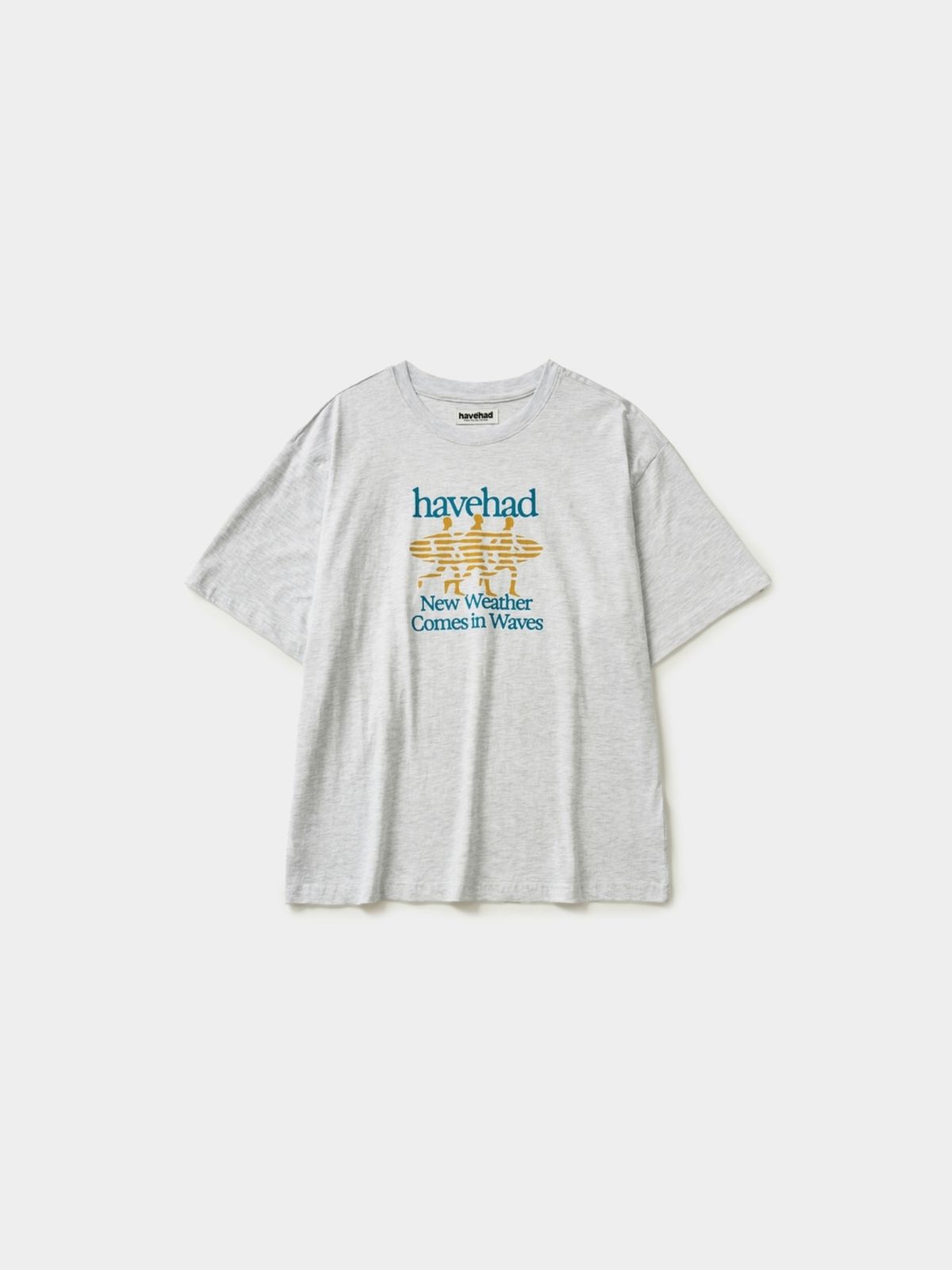 해브해드(HAVEHAD) 체이싱 웨이브 티셔츠 (애쉬)